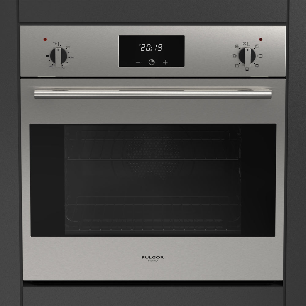 Fulgor Milano 24 Inch 100 Series Electric Convection Single Wall Oven (F1SM24S2) - Perfect for Modern Kitchens, Baking & Roasting