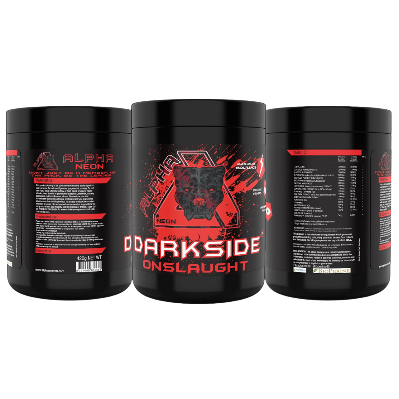 Alpha Neon Darkside Onslaught 480g - Premium Gaming Mouse for Esports & FPS Games - Perfect for Competitive Gaming, Streaming & Office Work