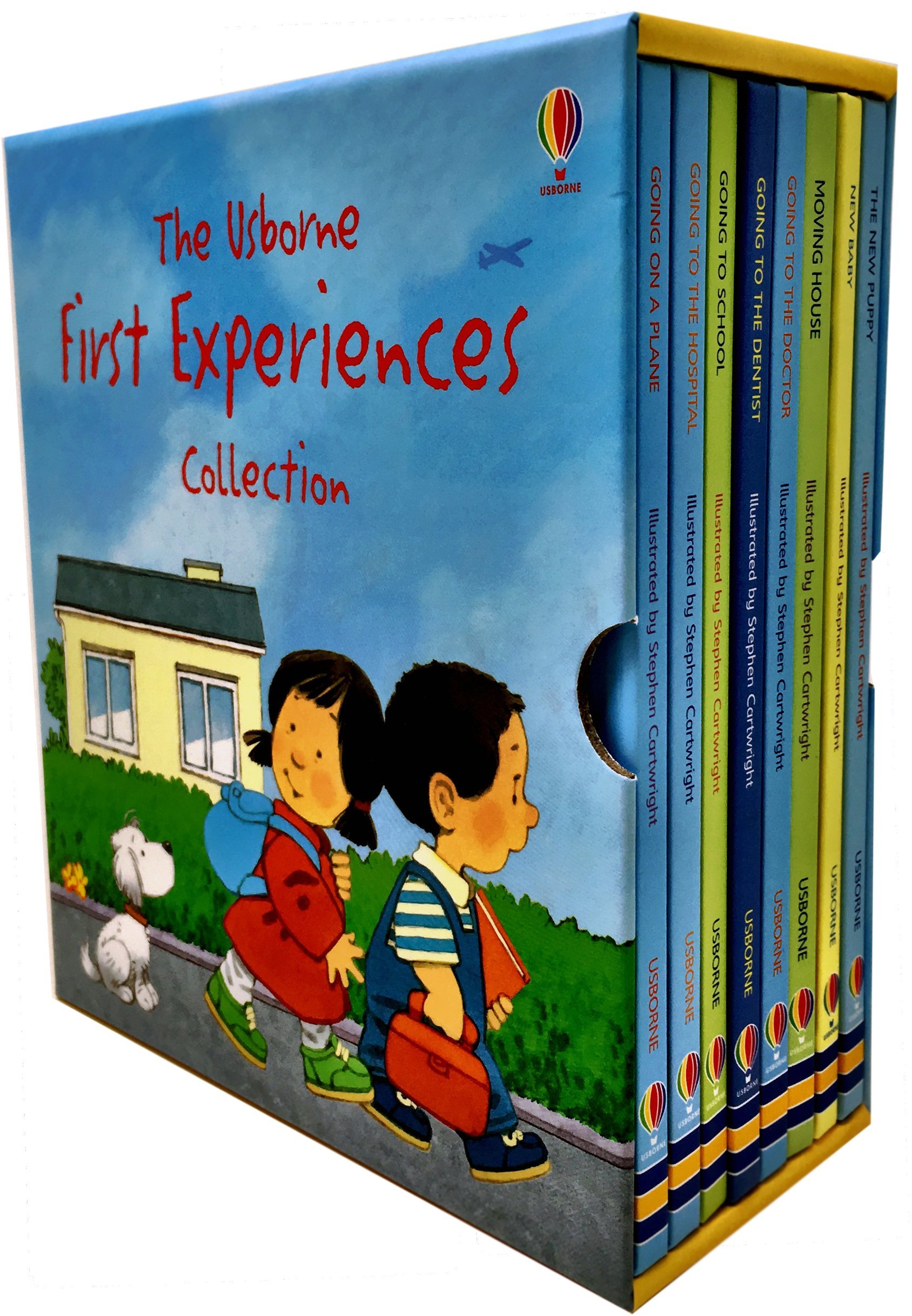Usborne First Experiences 8-Book Box Set by Anne Civardi - Kids' Life Milestones Collection (Plane, Hospital, School, Dentist, Doctor, Moving House, New Baby) | Perfect for Toddlers & Preschoolers Learning About New Situations