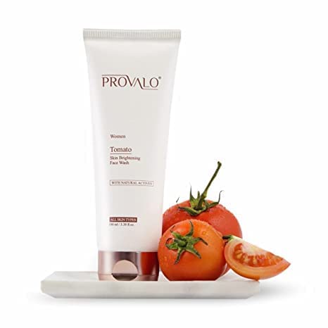 AOZA Women's Brightening Face Wash with Tomato Extract for Radiant & Glowing Skin - Gentle Cleanser for All Skin Types (100ml) - Perfect for Morning & Night Skincare Routine