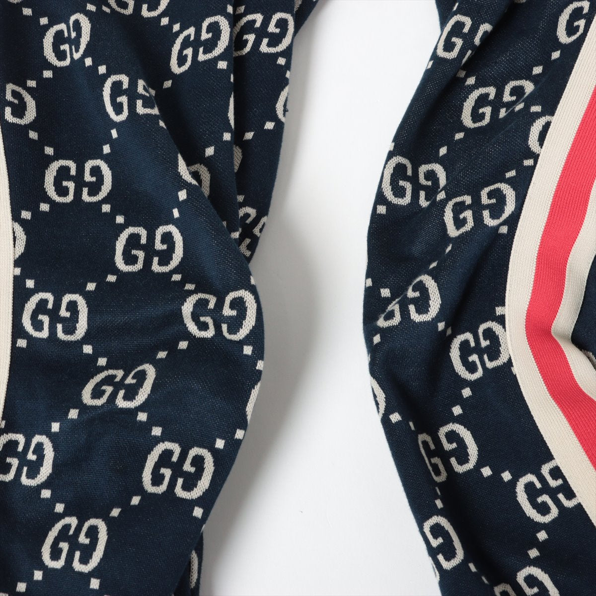 Gucci GG Jacquard Jogging Track Pants for Men - Navy Blue Luxury Sweatpants, Comfortable Casual & Athletic Wear for Gym, Lounge & Street Style