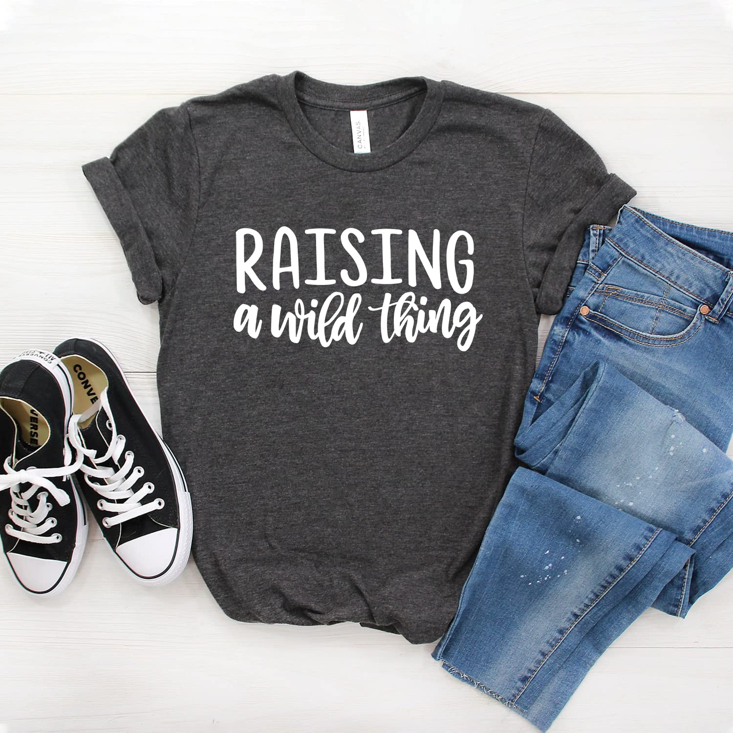 Raising A Wild Thing Shirt - Comfortable Unisex Mama Bear T-Shirt for Wildlife Support - Softstyle Cotton Tee for Moms, Outdoor Adventures & Casual Wear