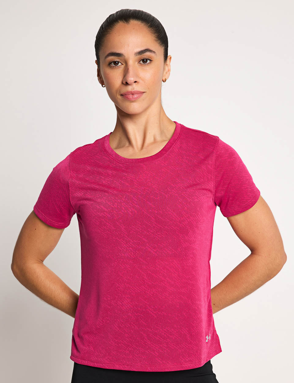 Launch Camo Short Sleeve T-Shirt - Shaded Fuchsia with Reflective Design | Outdoor Activities, Hiking & Casual Wear