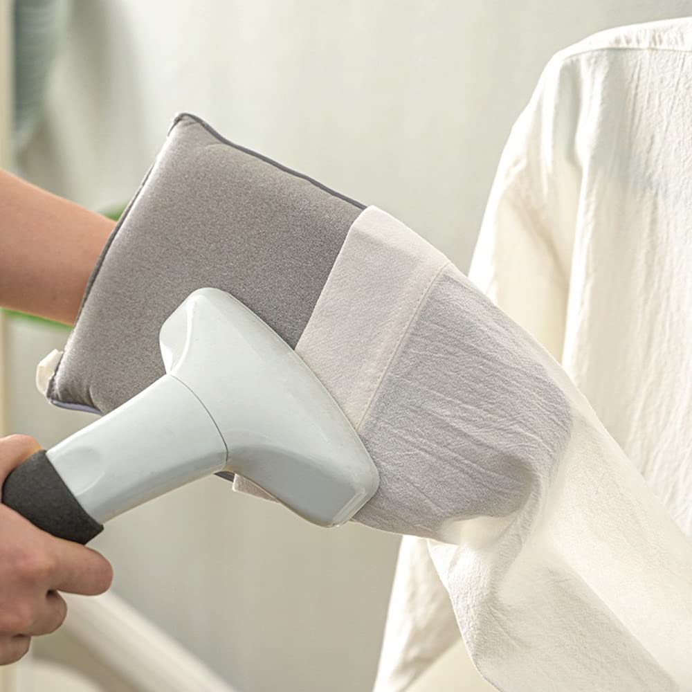 Waterproof Heat Resistant Garment Steamer Gloves - Anti Steam Ironing Mitt for Clothes & Fabric Care | Perfect for Professional Tailors, Home Ironing & DIY Fabric Projects (Gray)