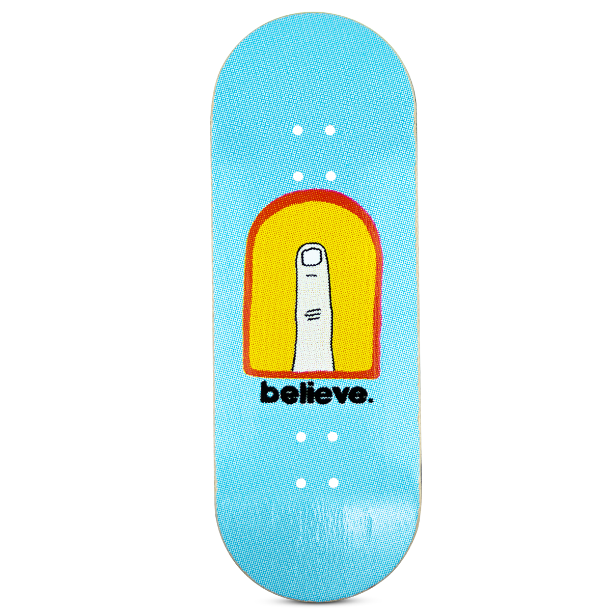 Five Luck Fingerboard Deck - Montie Blue | Mini Skateboard for Finger Tricks & Stunts | Perfect for Office Stress Relief & Indoor Fun