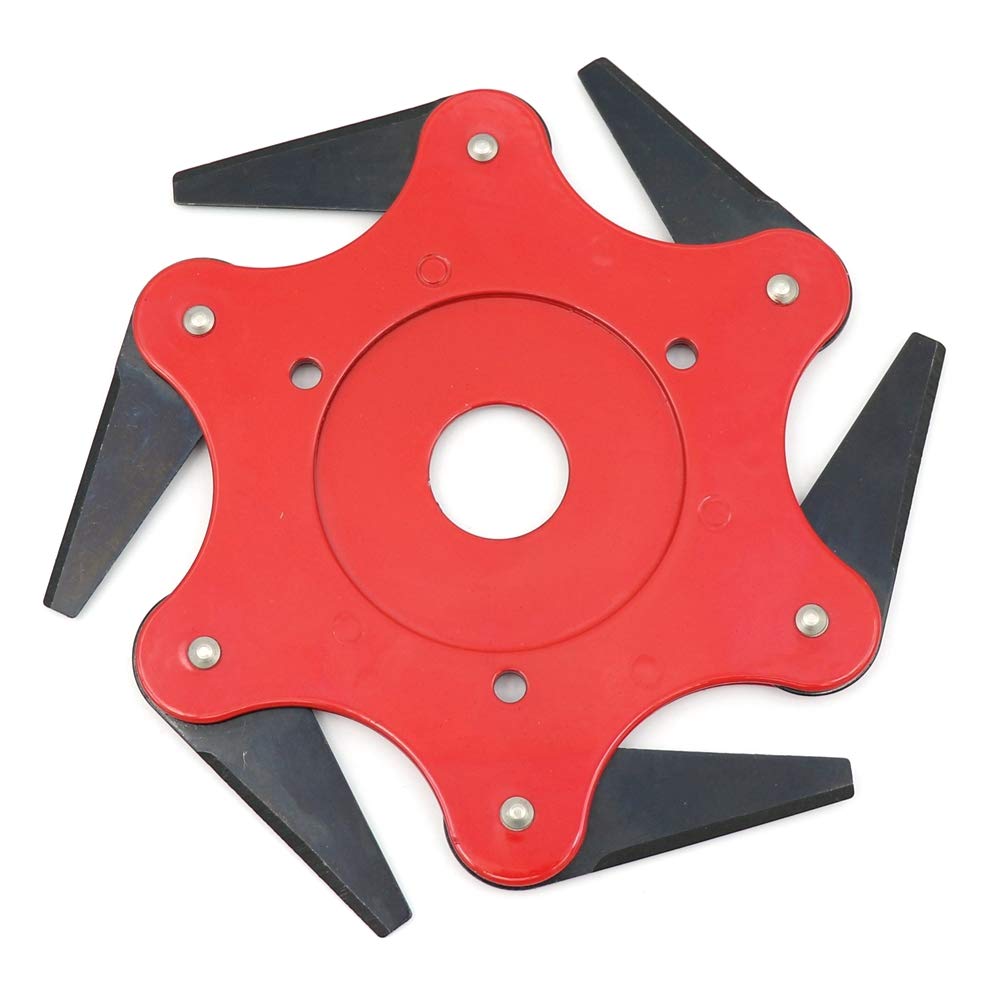 6 Teeth Blade Trimmer Head - Heavy Duty Lawn Mower Brush Cutter Replacement for Grass & Weeds - Perfect for Yard Maintenance, Landscaping & Gardening Accessories