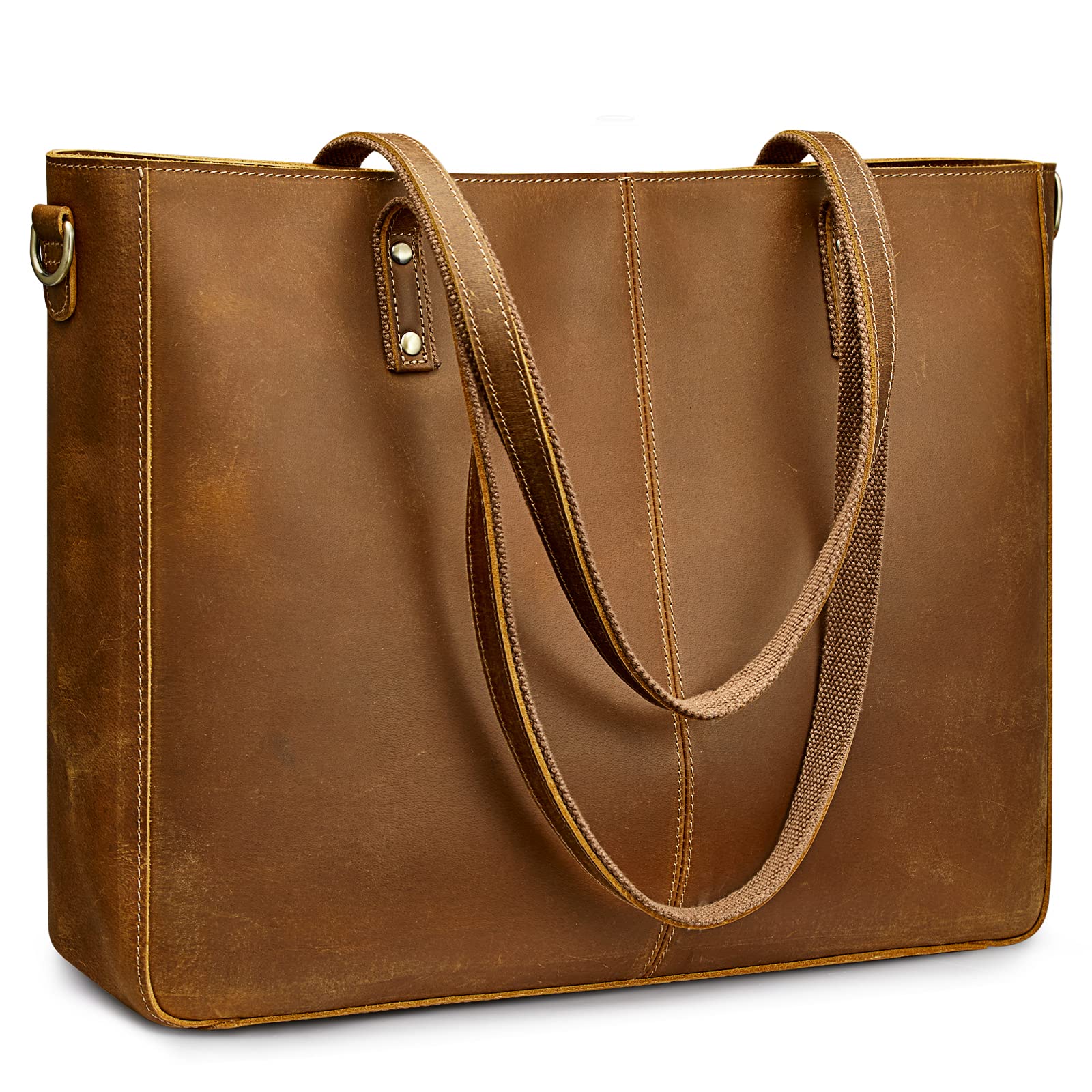 Genuine Leather Shoulder Tote Bag for Women - Large Work Purse & Handbag - Stylish & Durable Office Bag, Business Meeting & Travel Essential