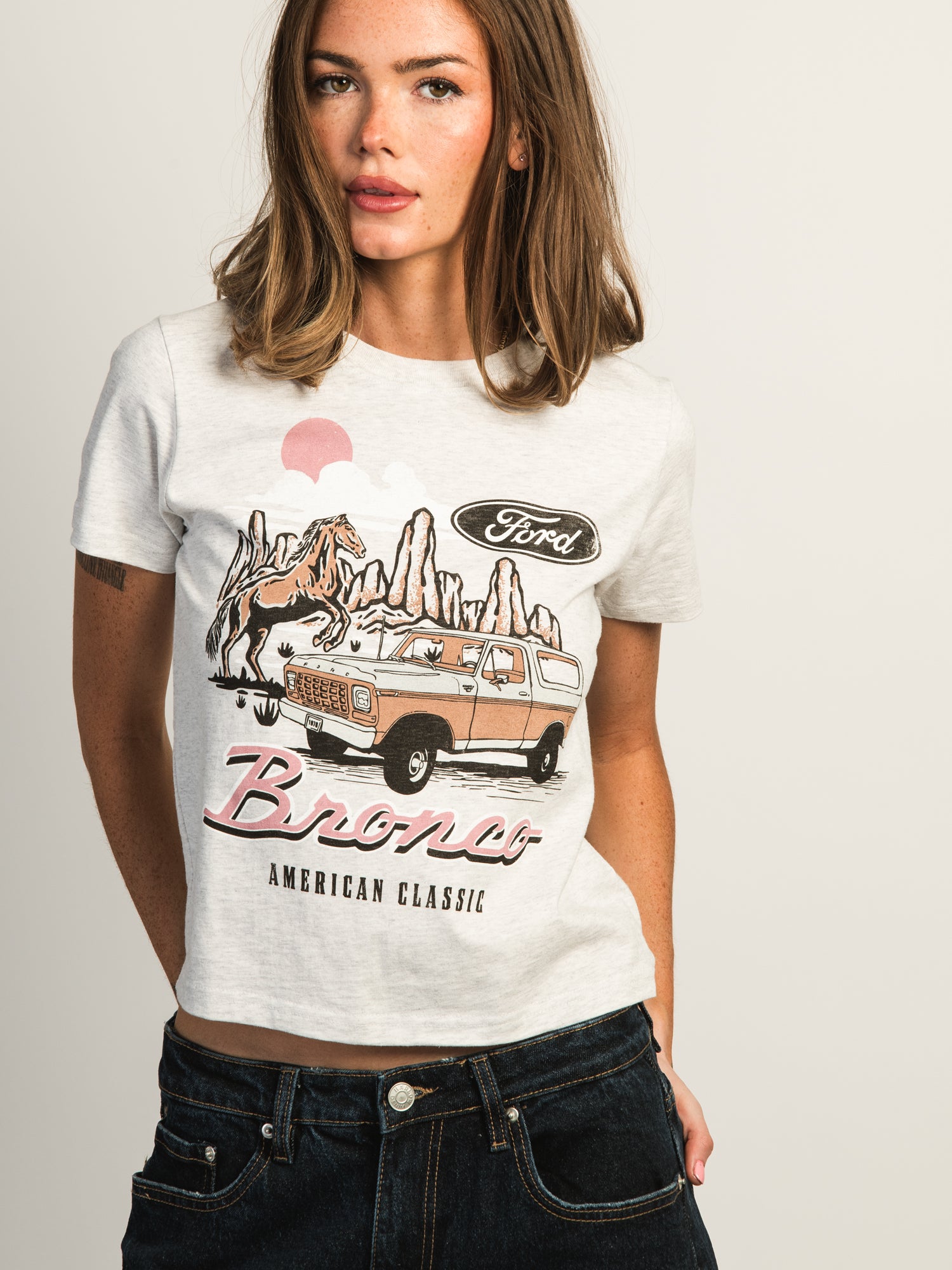 BRONCO BOXY FIT TEE - Oversized Cotton T-Shirt for Men & Women | Casual Streetwear Style for Everyday Wear, Outings & Relaxation