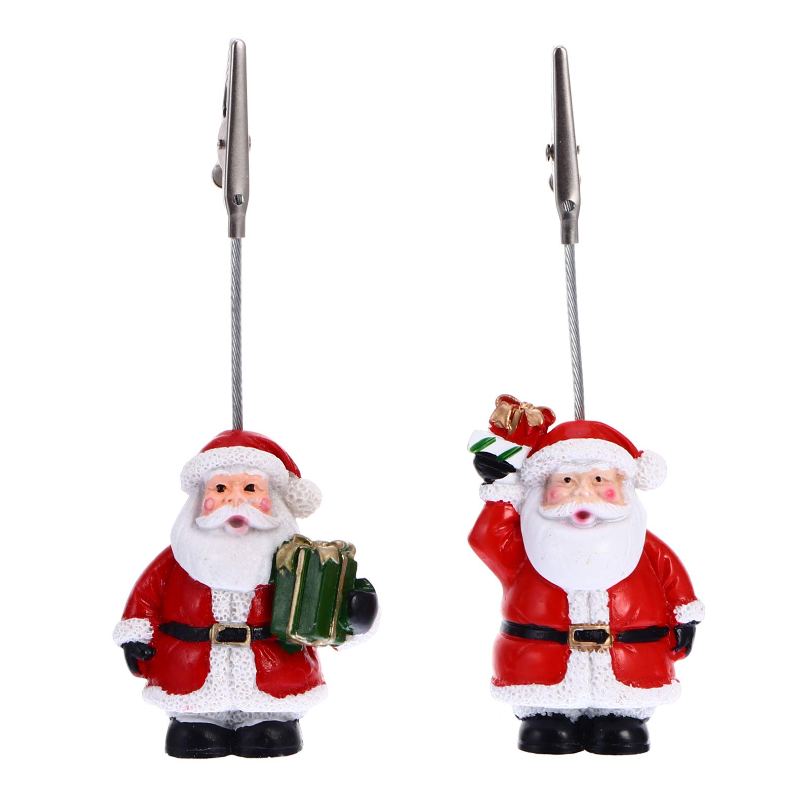 Abaodam 2-Pack Cute Resin Photo Clips - Christmas Memory Holder, Memo Clips, Decorative Photo Holders for Scrapbooking, Bulletin Boards & Holiday Decorations