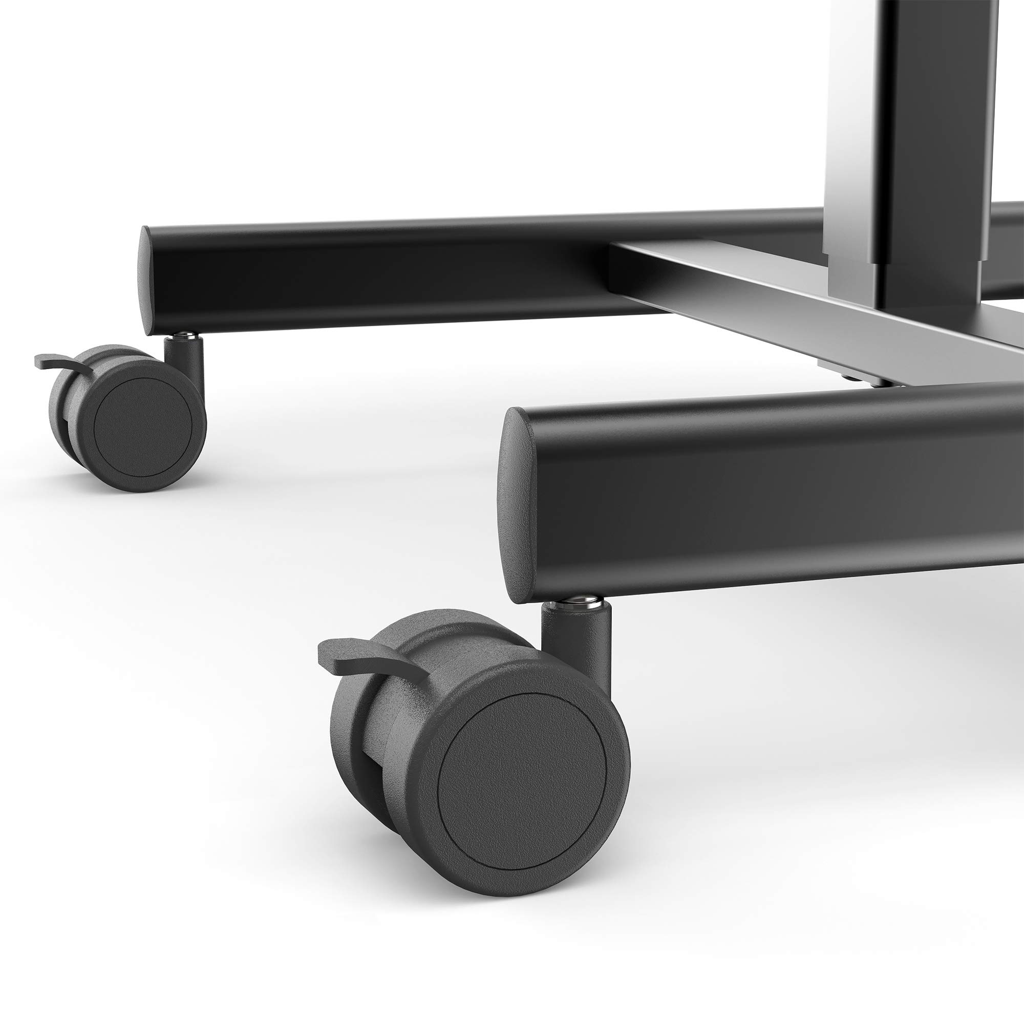 Mobile Desk Computer Desk with Lockable Wheels, 25.6
