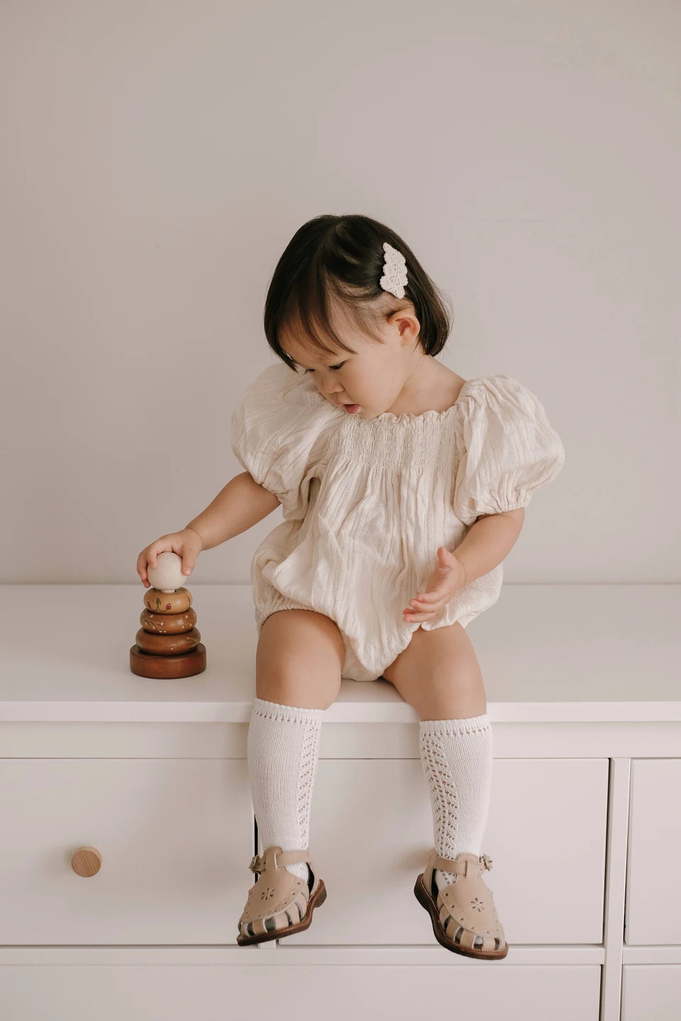 Children's Leather Sandals - Nude Blush Flora | Comfortable & Stylish Kids' Footwear for Summer, Beach & Outdoor Play