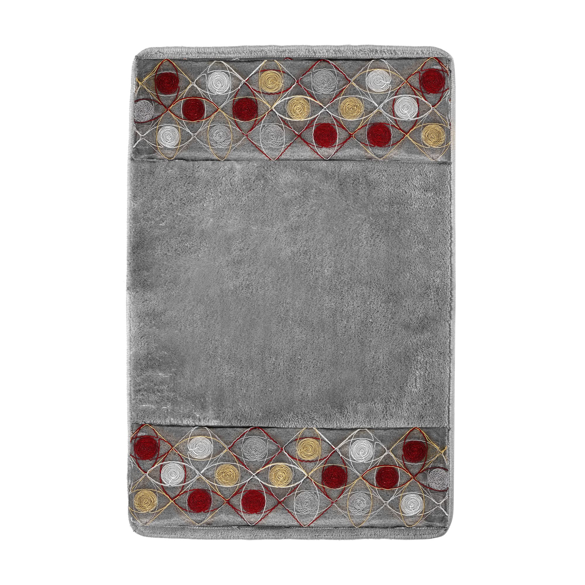 Premium Bath Sedona Collection Non-Slip Bathroom Rug - Soft Absorbent Grey Bath Mat for Shower, Tub & Vanity Area - Perfect for Modern Home Decor