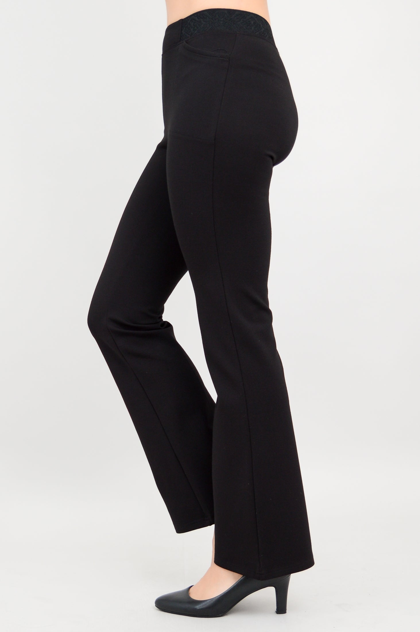 Women's Daya Petite Pants - Soft Modal Fabric, Black - Perfect for Work, Travel & Casual Wear