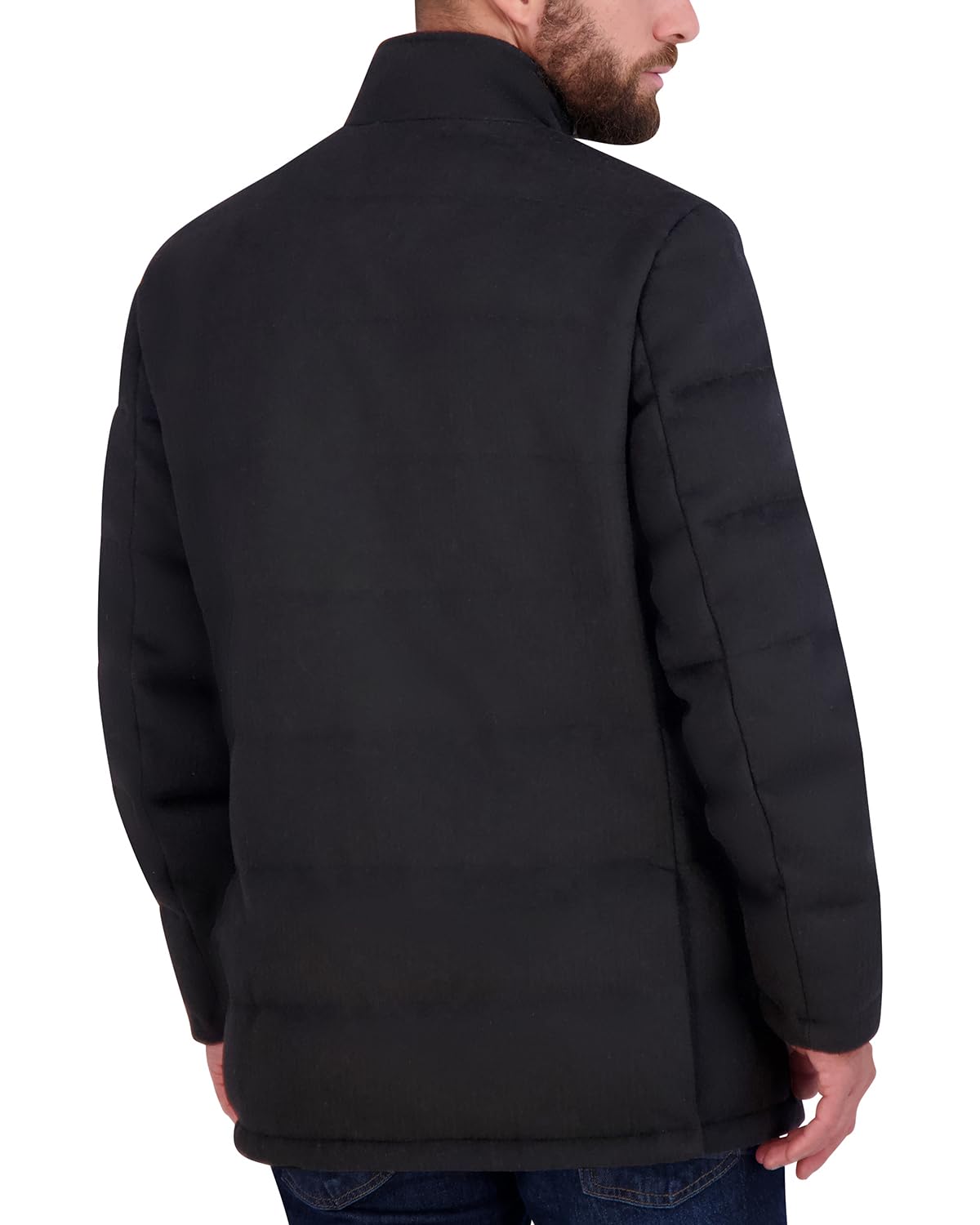 Cole Haan Men's Wool Padded Coat - Winter Warm Jacket for Business & Casual Wear | Water-Resistant Outerwear for Office, Travel & Outdoor Activities