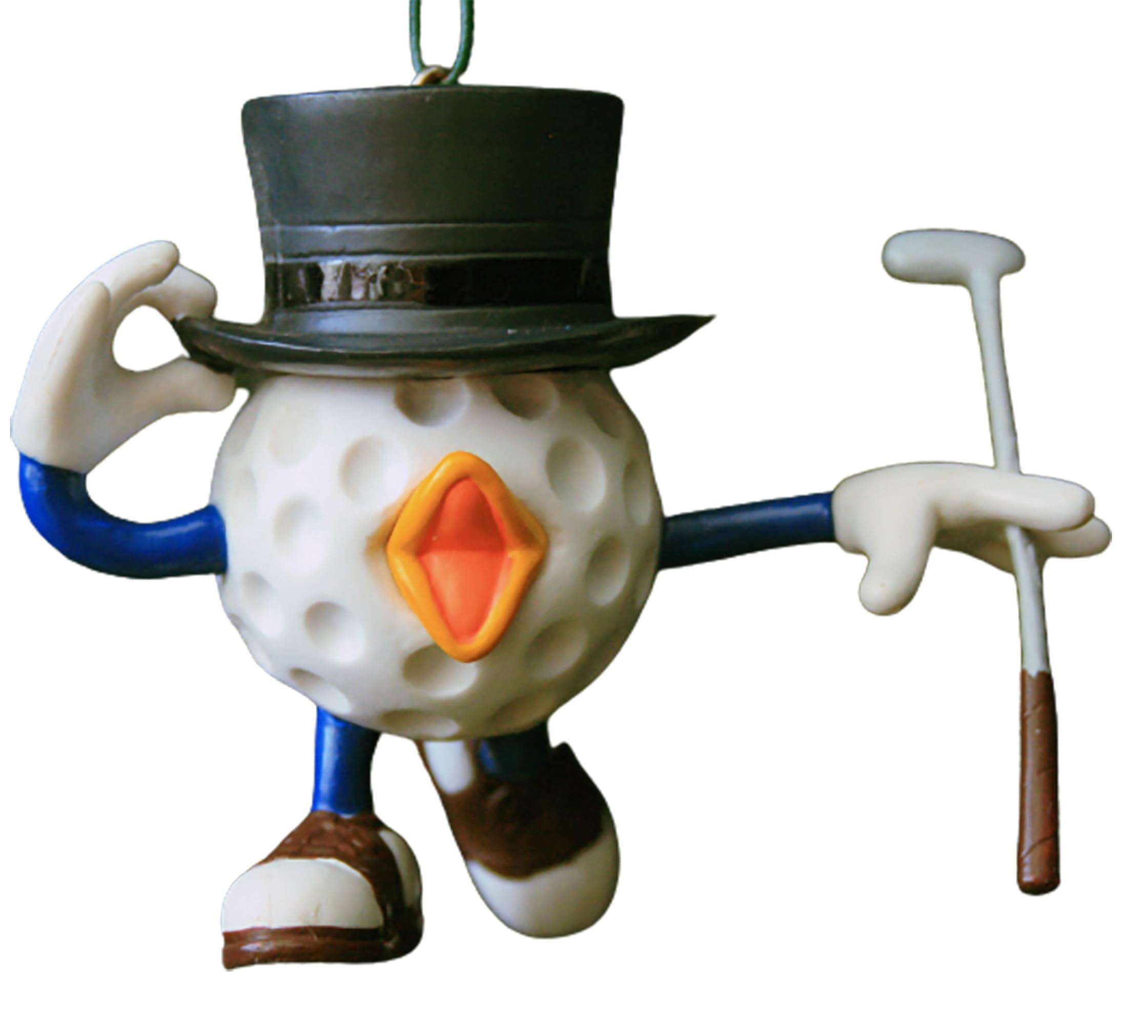 Golf Ball Christmas Tree Ornament - Birdie Figurine Holiday Decor for Golf Lovers | Perfect Golf-Themed Gift for Xmas Tree & Office Decor