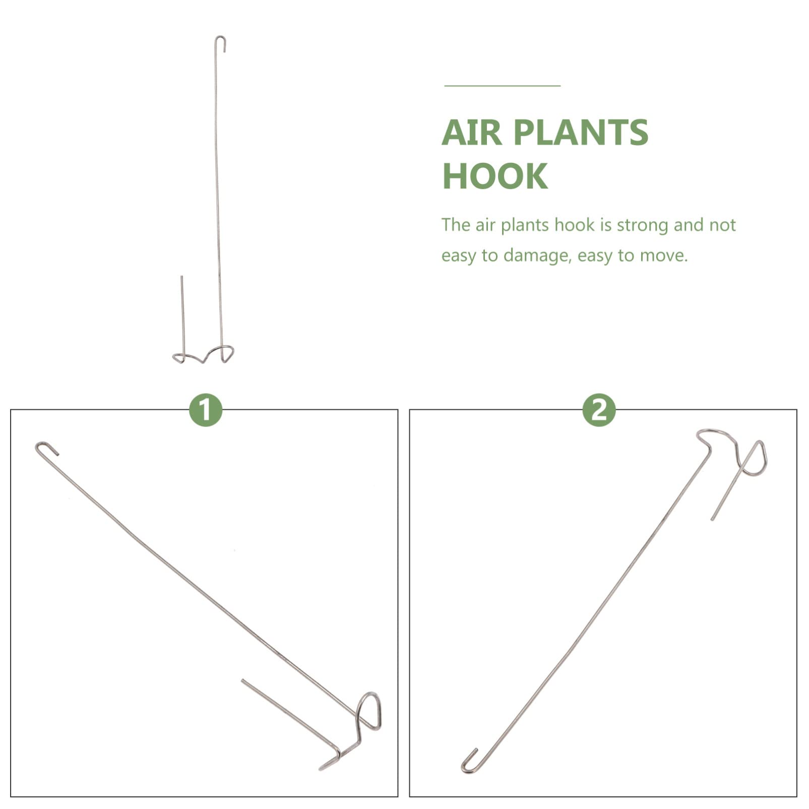 5pcs Metal Air Plant Holder Hanger - Tillandsia Display Rack & Hanging Hook for Air Ferns, Home Decor, Office, Wedding, and Indoor Plant Decorations