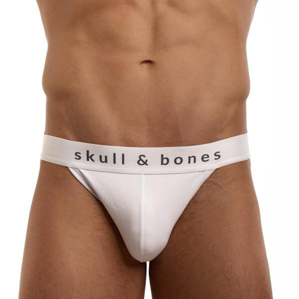Just the Bones Sport Brief Optic White - Breathable Men's Underwear for Gym & Active Lifestyle | Comfortable Athletic Boxer Briefs for Running, Workout & Daily Wear