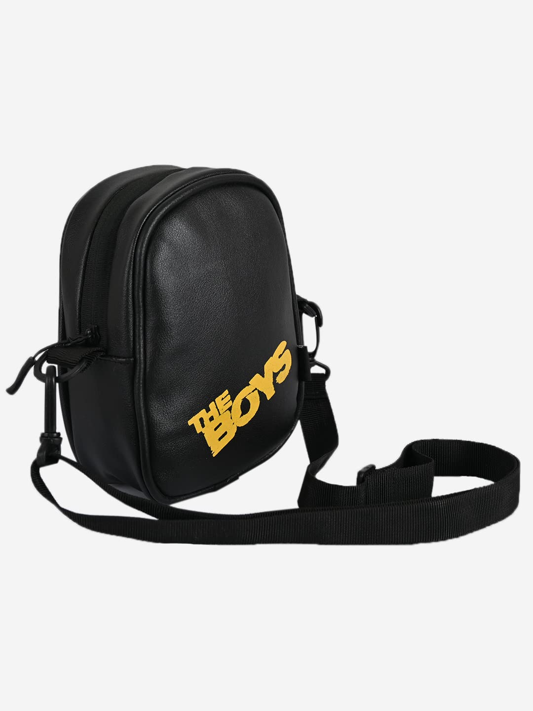BAGSTRAPP The BOYS Print Black Unisex Sling Bag - Crossbody Messenger Pouch for Men & Women | Perfect for Travel, Gym & Everyday Use
