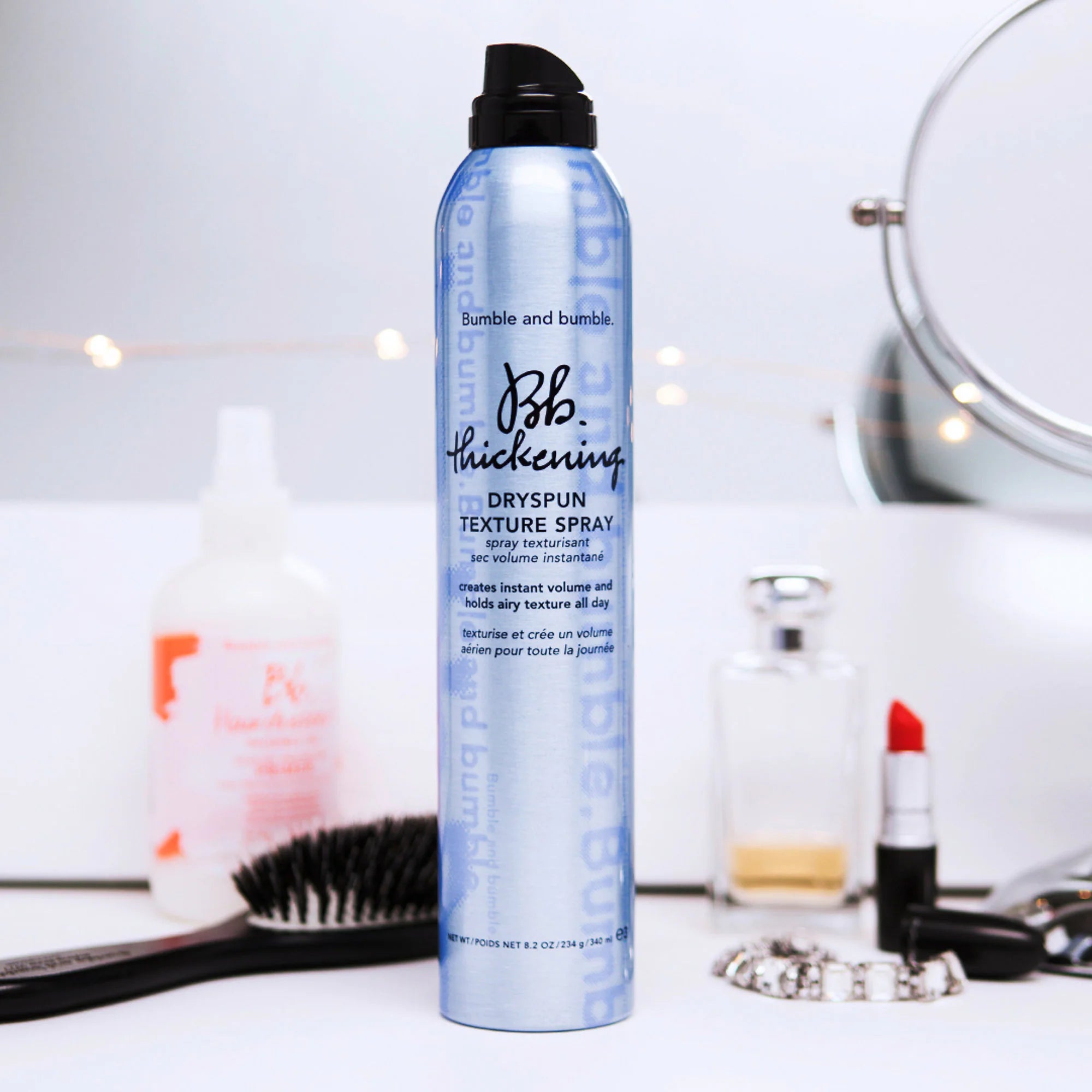 Bumble and Bumble Bb. Thickening Dryspun Texture Spray - Jumbo Size for Voluminous Hair - Perfect for Styling, Adding Volume & Texture for Fine or Thin Hair - Salon Quality Hair Care