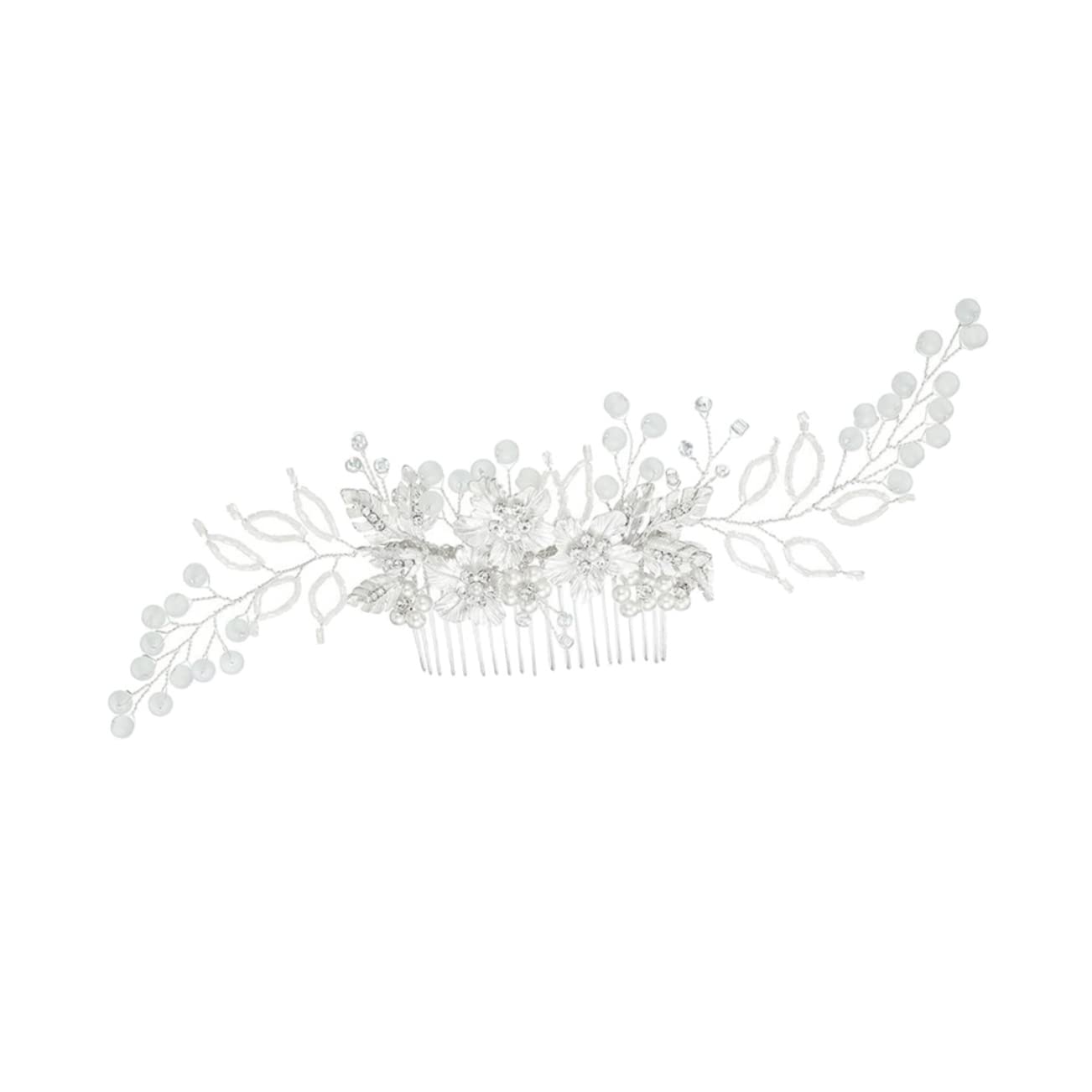 FOMIYES Crystal Hair Comb with Pearl & Flower Design - Elegant Bridesmaid Hair Accessories for Women, DIY Hair Clips for Weddings, Prom, Parties & Special Occasions