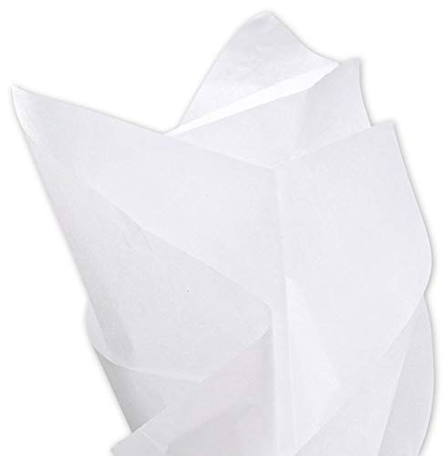 Premium EGP Solid White Tissue Paper - 20 x 30 Inches (50 Sheets) - Gift Wrapping, Crafts, Party Decorations & Floral Arrangements