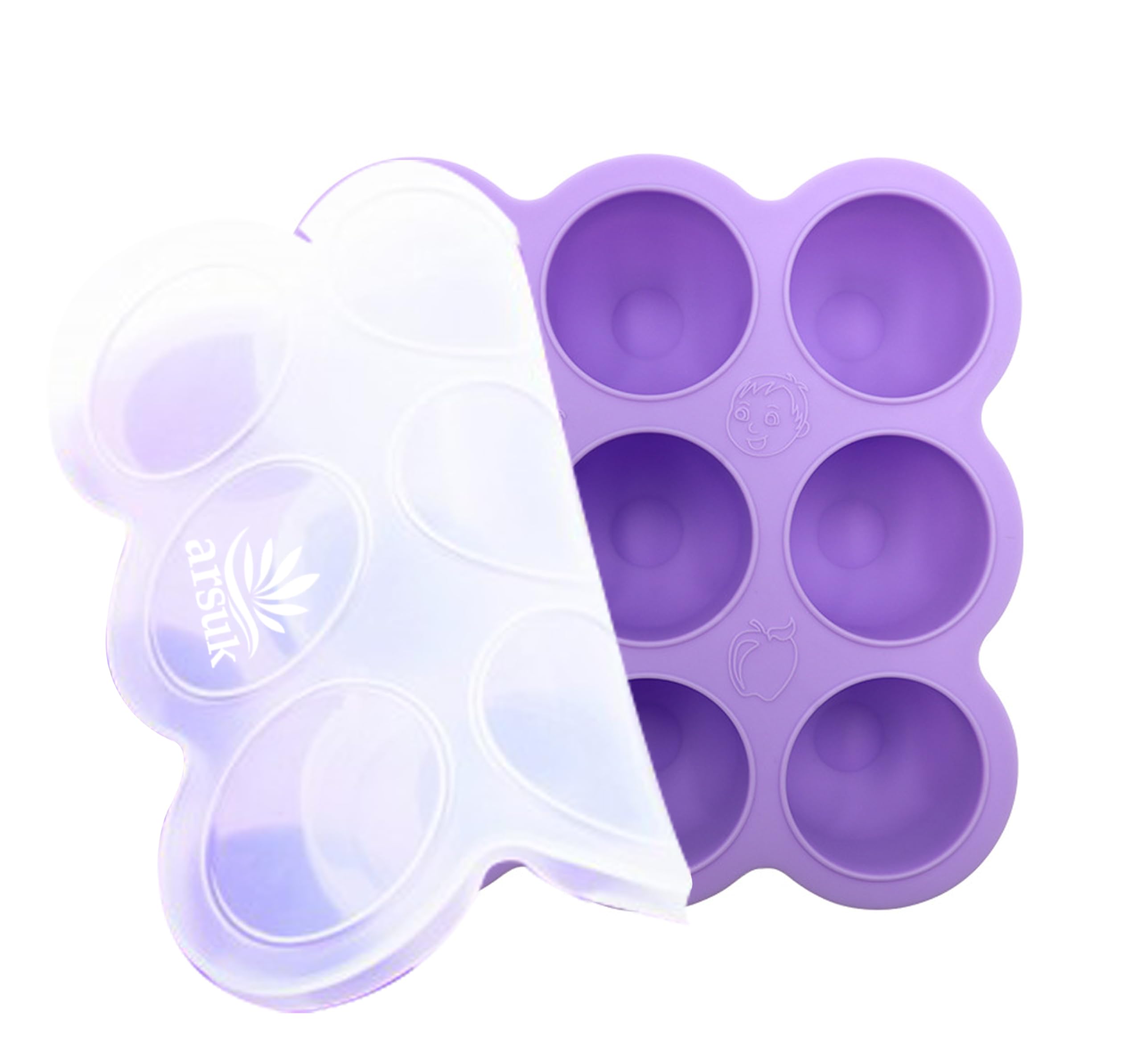 ARSUK 9-Pack 75ml Baby Food Storage Containers with Lids - BPA-Free Silicone Freezer Pots for Infant Weaning | Leakproof, Stackable & Reusable | Safe for Dishwasher & Microwave | Perfect for Meal Prep, Daycare & Travel