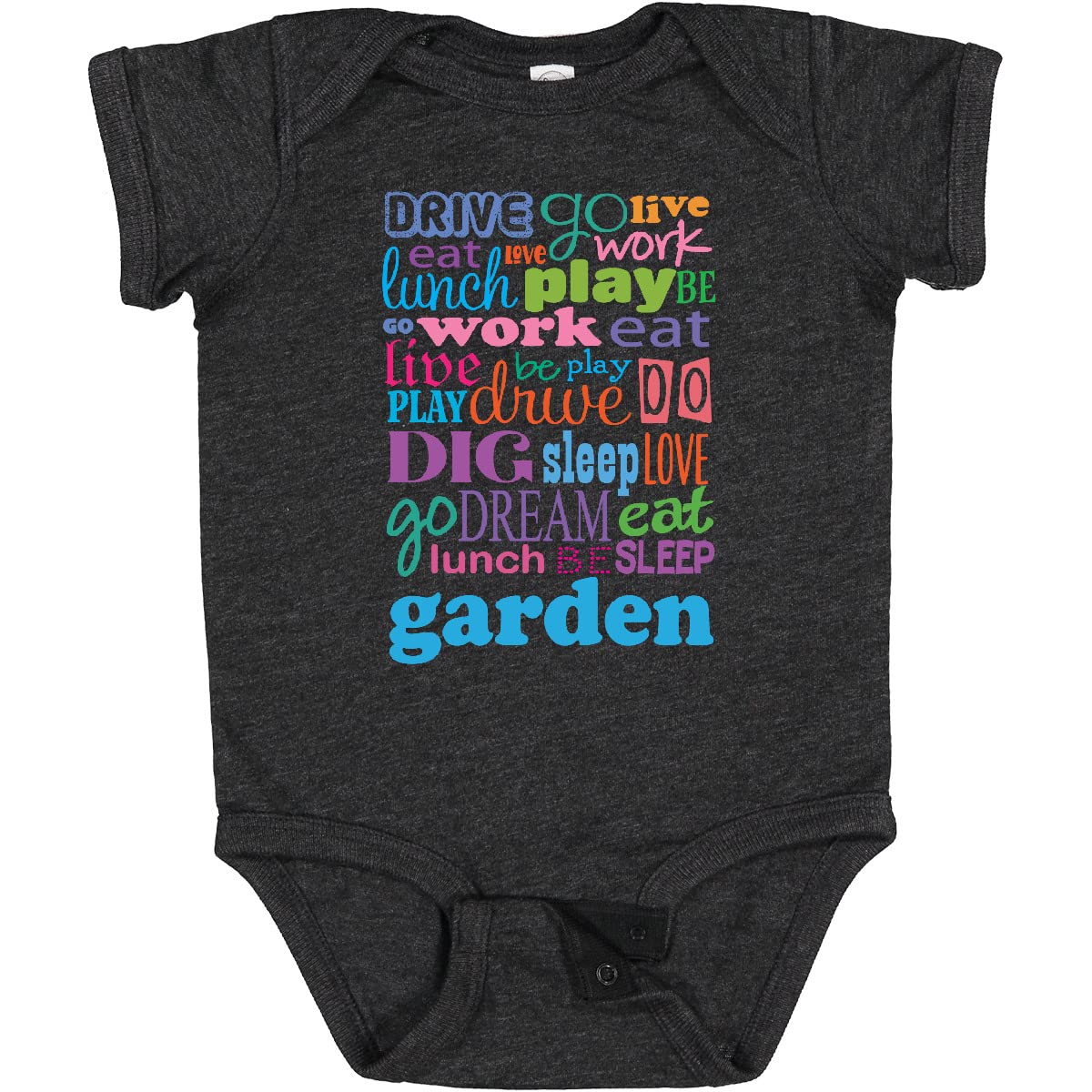 Inktastic Gardening Eat Sleep Garden Baby Bodysuit - Cute Organic Cotton Onesie for Infants & Toddlers - Perfect for Outdoor Play, Park Visits & Family Gardening Activities