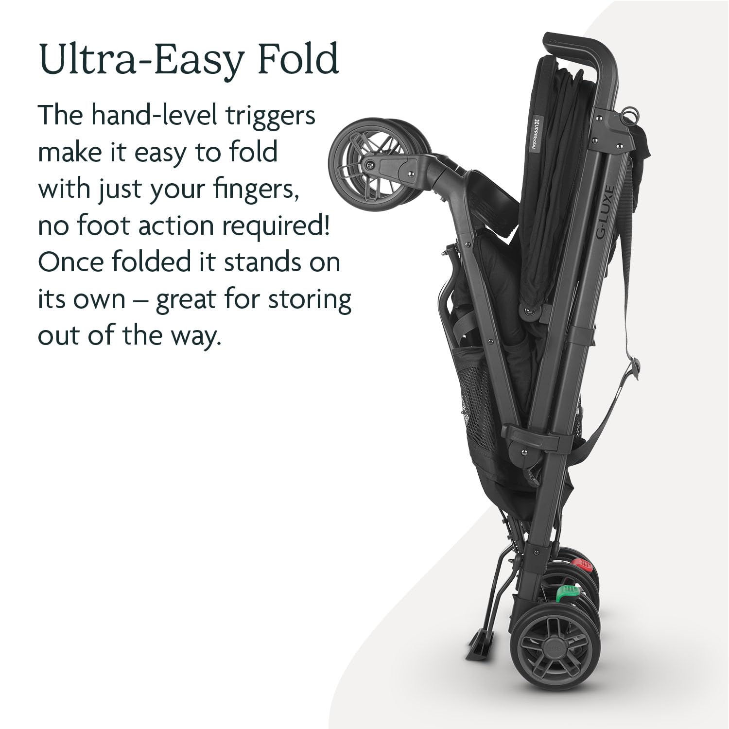 UPPAbaby G-Luxe Lightweight Umbrella Stroller - Compact Travel Stroller with One-Hand Fold, Adjustable Recline & XL Storage Basket - Includes Sun Canopy & Cup Holder - Perfect for Air Travel, Shopping & City Walks (Charcoal/Carbon)