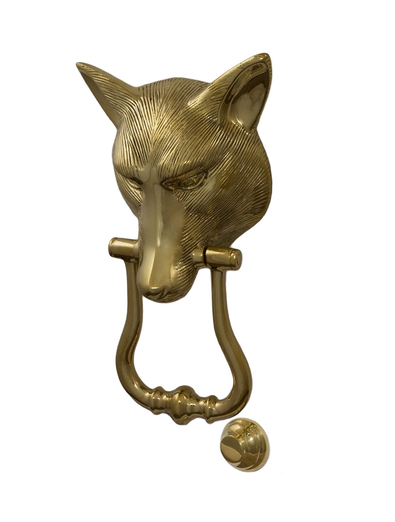 Vintage Brass Fox Door Knocker - Elegant & Durable Entryway Decor for Home & Office - Perfect for Farmhouse, Cottage & Traditional Style Houses