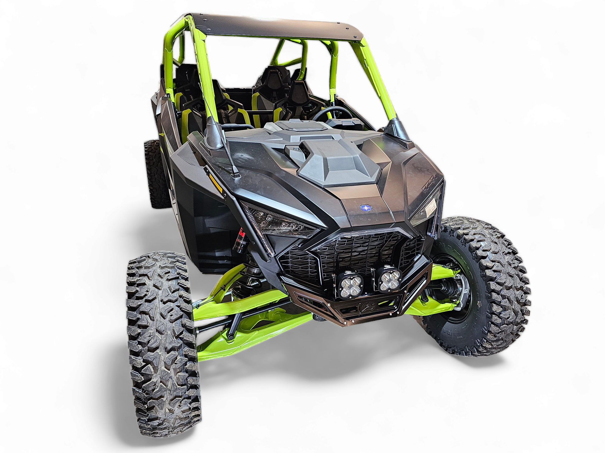 2022-2025 Polaris RZR Pro R & Turbo R Front Winch Bumper - Black Anodized Aluminum Billet (FWB610030) | Off-Road Protection & Recovery Accessory for UTV Trail Riding & Rock Crawling