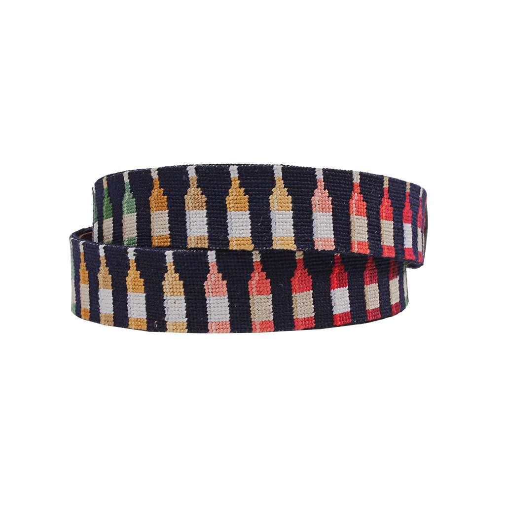 Smathers & Branson Premium Needlepoint Wine Bottle Belt - Stylish Accessory for Wine Lovers, Gifts & Vineyard Events