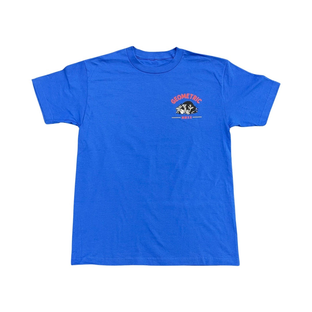 Geometric Chima Tee - Royal Blue Graphic Print T-Shirt for Men | Trendy Streetwear & Casual Outfit