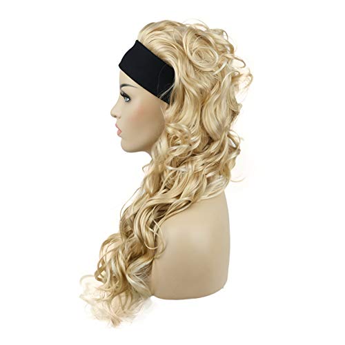 Extra Long Curly Headband Wig for Women - Soft & Natural Looking Synthetic Hair - Perfect for Cosplay, Costume Parties & Daily Fashion