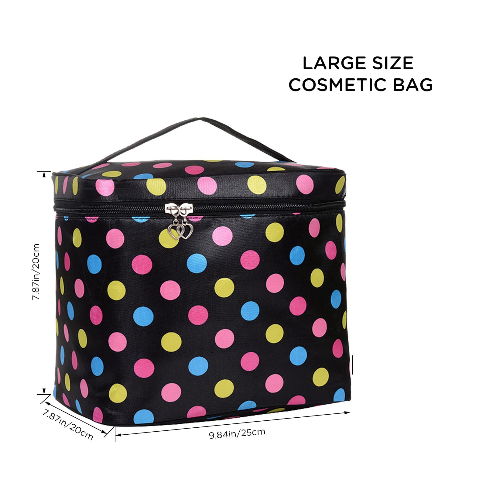 Large Travel Toiletry Bag for Women - Portable Cosmetic Organizer with Handle, Soft Makeup Case for Beauty Essentials | Perfect for Vacations, Gym & Daily Use