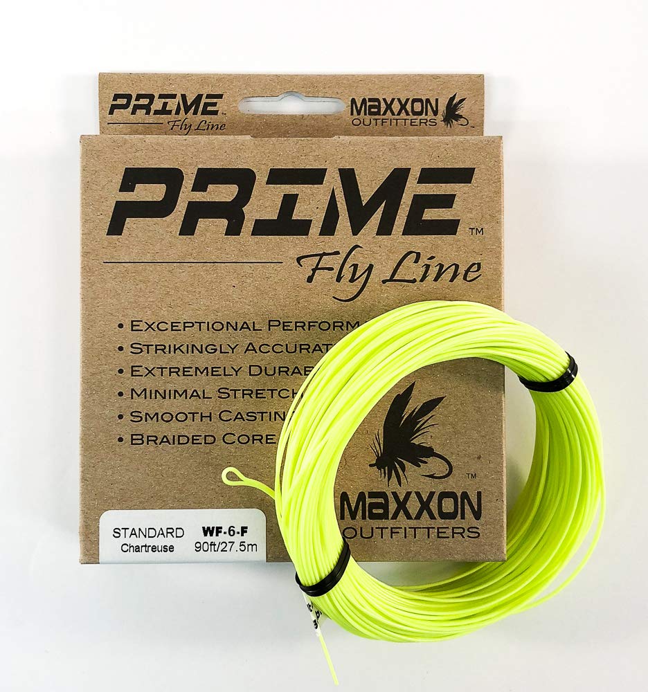 Premium Maxxon Prime Fly Line 6 WT - Made in USA - Ideal for Trout & Bass Fishing in Rivers & Lakes