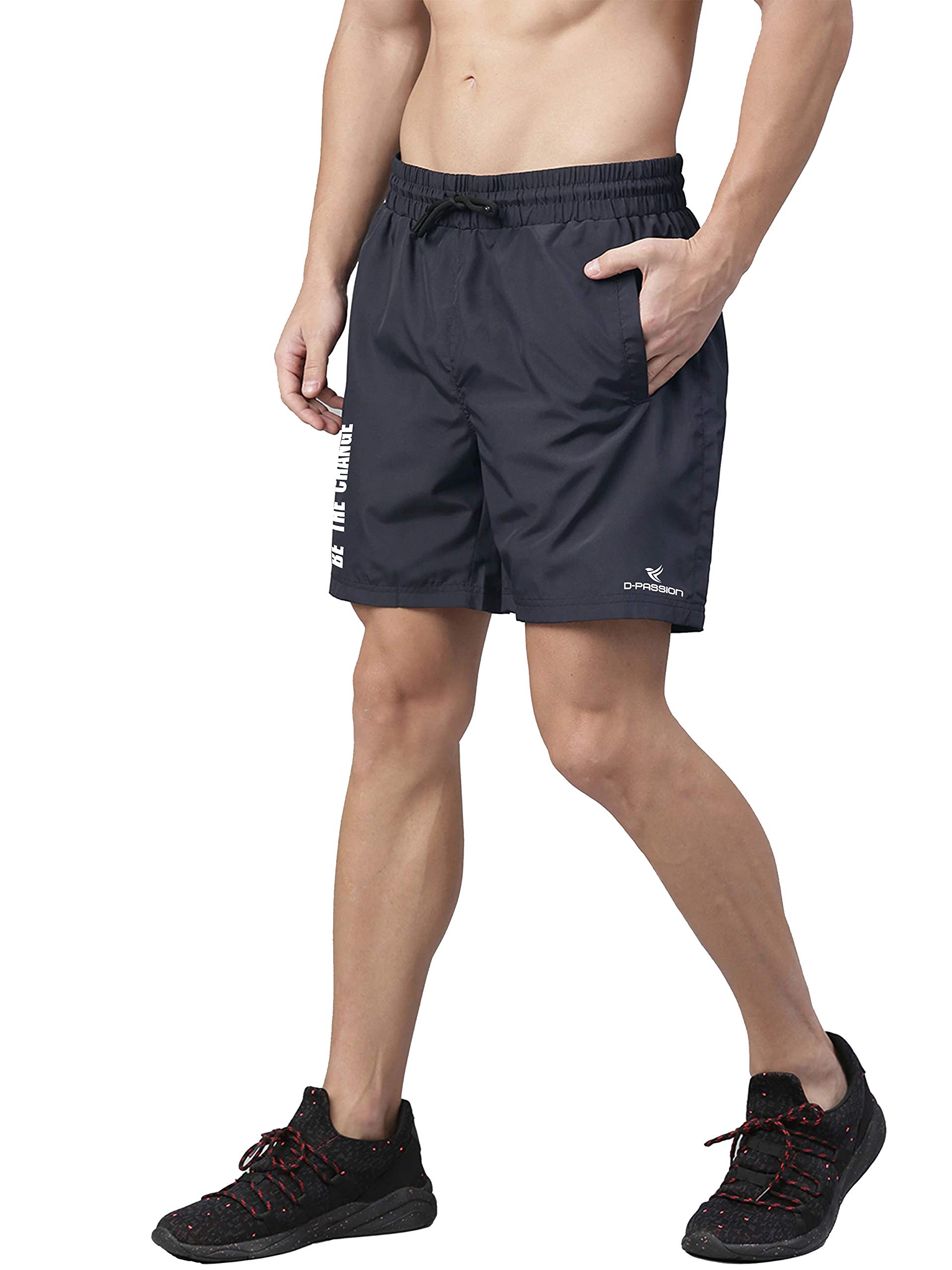 Dpassion Men's Quick Dry Polyester Sport Shorts - Gym, Running & Casual Athletic Shorts for Men | Lightweight & Breathable Workout Shorts for Training, Jogging & Everyday Wear