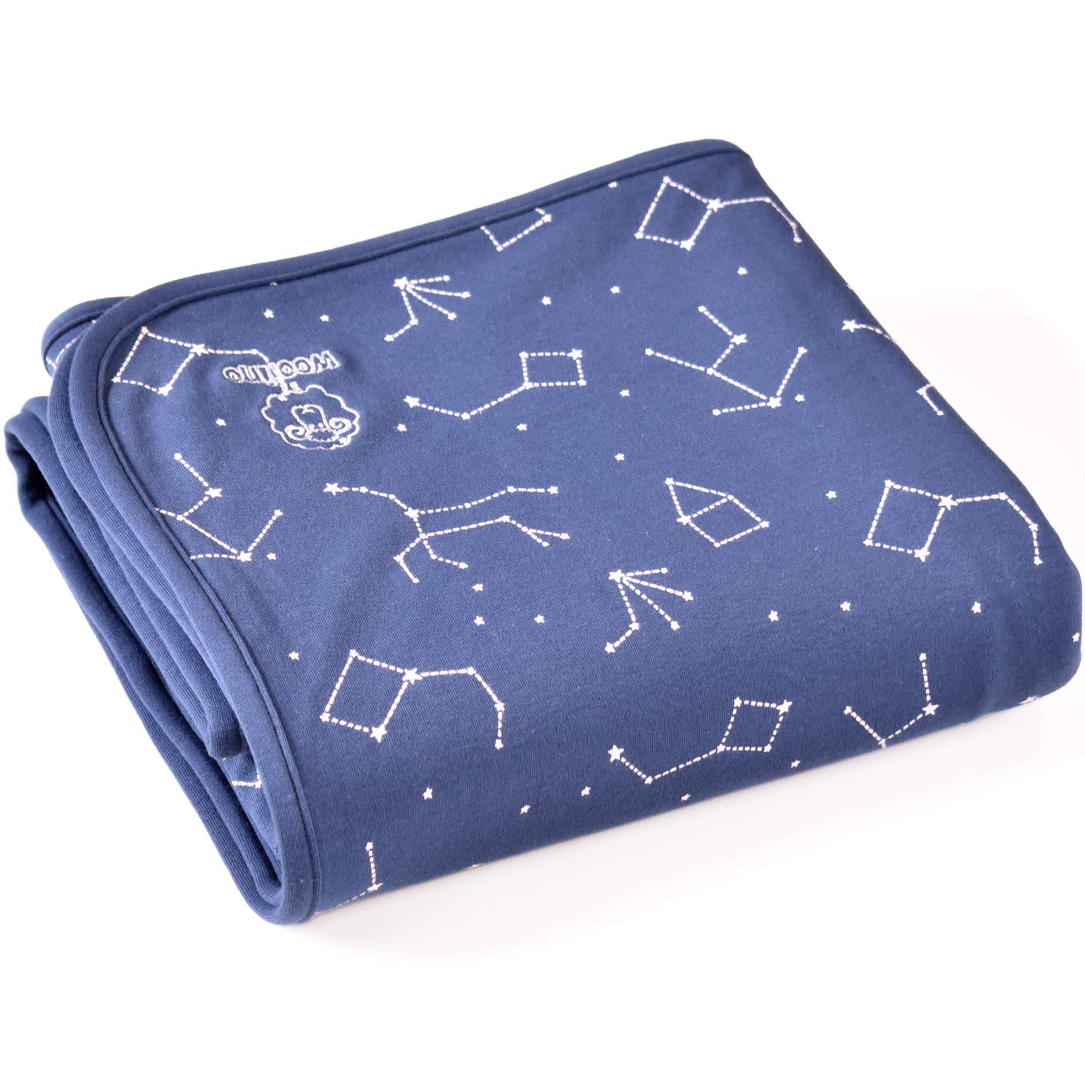 Woolino 4 Season Toddler Blanket - Soft Merino Wool & Organic Cotton Baby Blanket for Boys & Girls (52.5