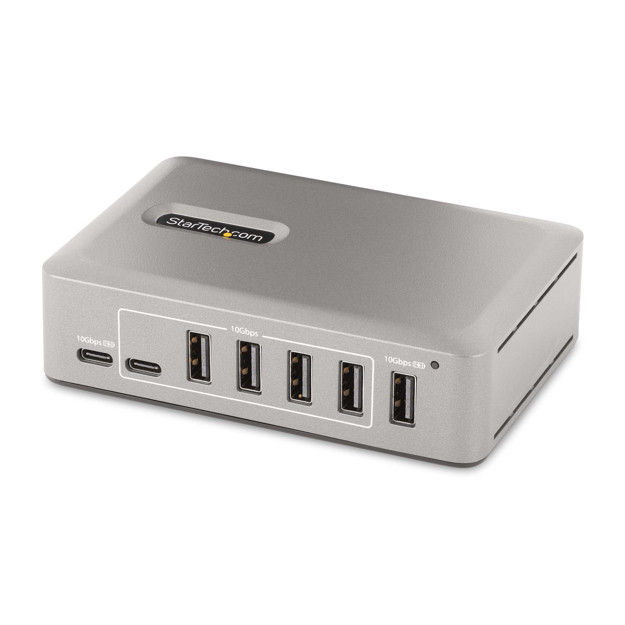 StarTech.com 10-Port USB-C Hub with 8 USB-A & 2 USB-C Ports - 65W Power Supply - USB 3.1 10Gbps High-Speed Data Transfer - Desktop & Laptop USB Hub - USB-IF Certified with 3ft Locking Cable - TAA Compliant - Perfect for Home Office, Gaming & Multi-Device Charging
