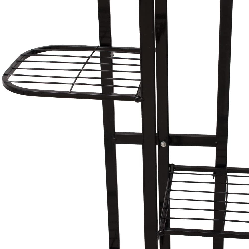 6-Tier Tall Metal Plant Stand Indoor Outdoor - Multi-Tier Flower Pot Holder Shelf Display Rack for Garden, Patio, Balcony | Perfect for Small Space Gardening & Home Decor