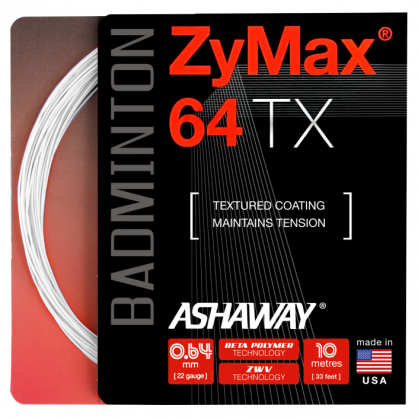 Zymax 64 TX Professional Badminton String - High Performance, Durability & Control for Competitive Players | Perfect for Tournaments & Training Sessions