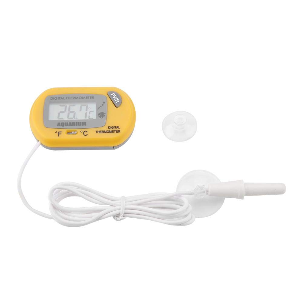 TOPINCN Digital Aquarium Thermometer with LCD Display - Waterproof Fish Tank Temperature Gauge with Submersible Probe for Freshwater/Saltwater Tanks, Terrariums & Reptile Habitats - Accurate Monitoring for Healthy Aquatic Pets