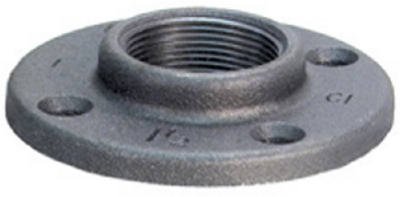 2 Inch Malleable Iron Black Floor Flange Pipe Fitting - Heavy Duty for Plumbing, HVAC, and Industrial Applications | Durable Construction for Secure Pipe Connections