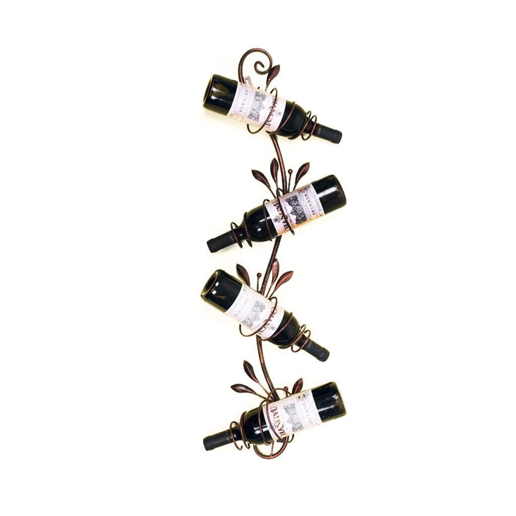 Sturdy Wall Mounted Wine Rack Organizer - Holds 4 Bottles - Space Saving Wine Storage for Kitchen, Bar & Restaurant - Perfect for Home Bars, Wine Cellars & Small Spaces
