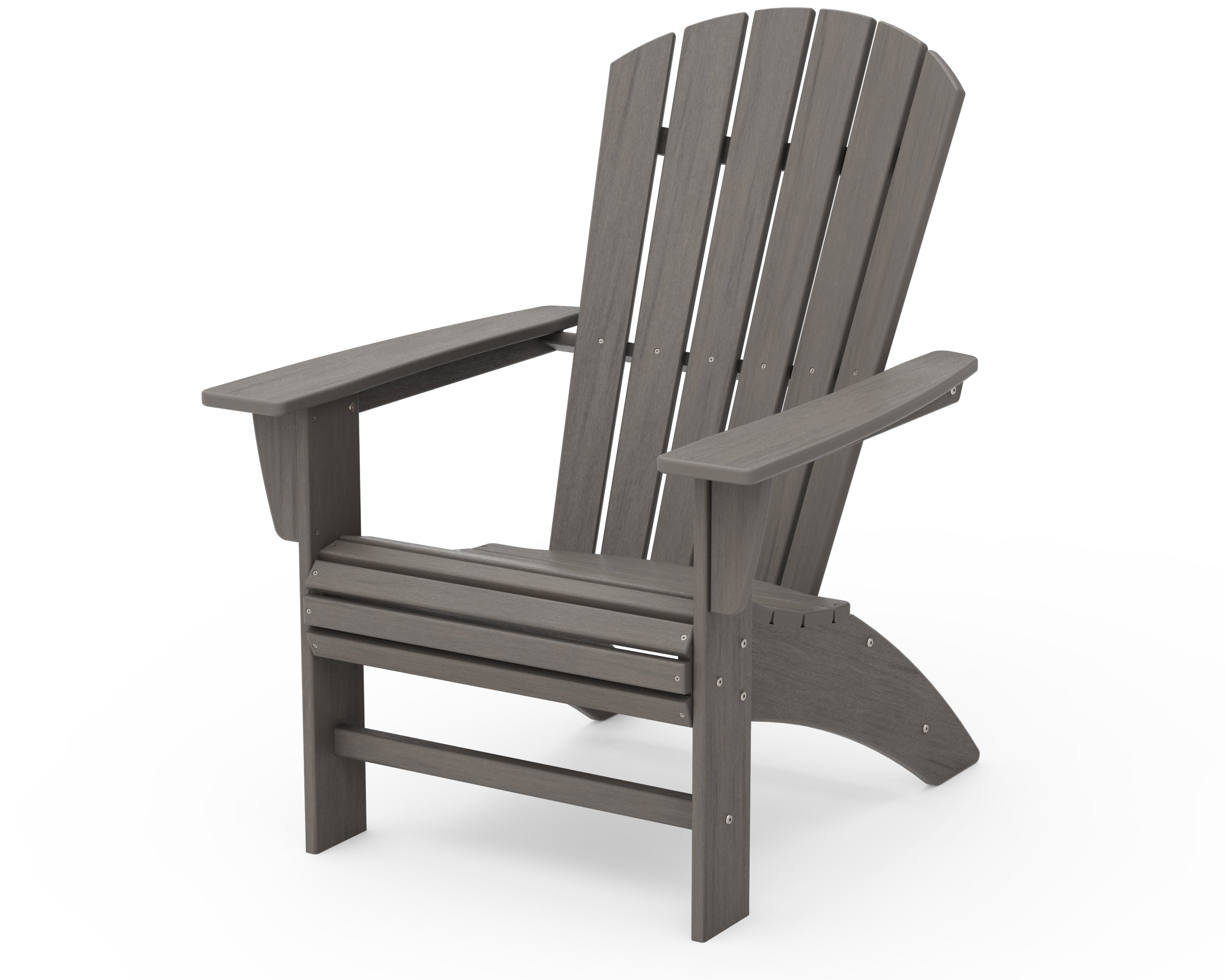 POLYWOOD Nautical Curveback Adirondack Chair - Durable Outdoor Furniture for Patio, Poolside & Beach - Weather-Resistant Plastic Adirondack Chair for Garden, Deck & Backyard Relaxation