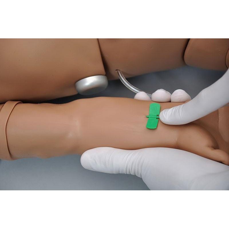 1 Year PEDI® Medical Training Simulator with Arterial & Venous Sites + I.O Leg - Medium Size | Nursing Education, Emergency Response Practice, Pediatric Skills Development