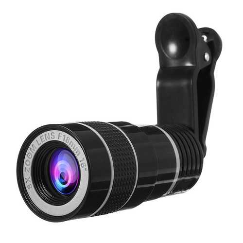 8X Zoom Optical Telescope Camera Lens with Manual Focus - Telephoto Lens for Smartphones & Tablets - Perfect for Bird Watching, Travel Photography, and Outdoor Adventures
