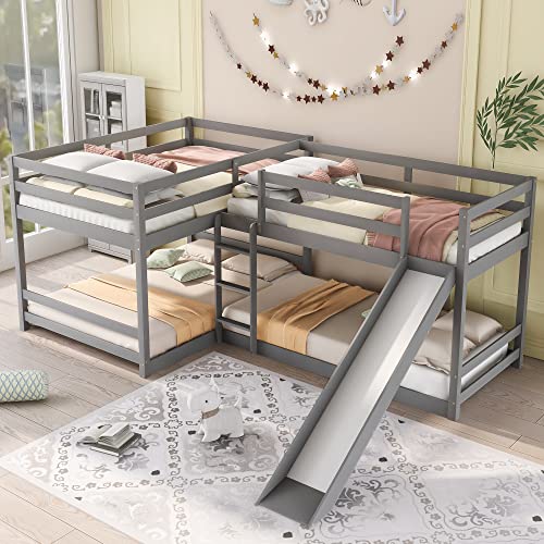 Gray+4 Bed
