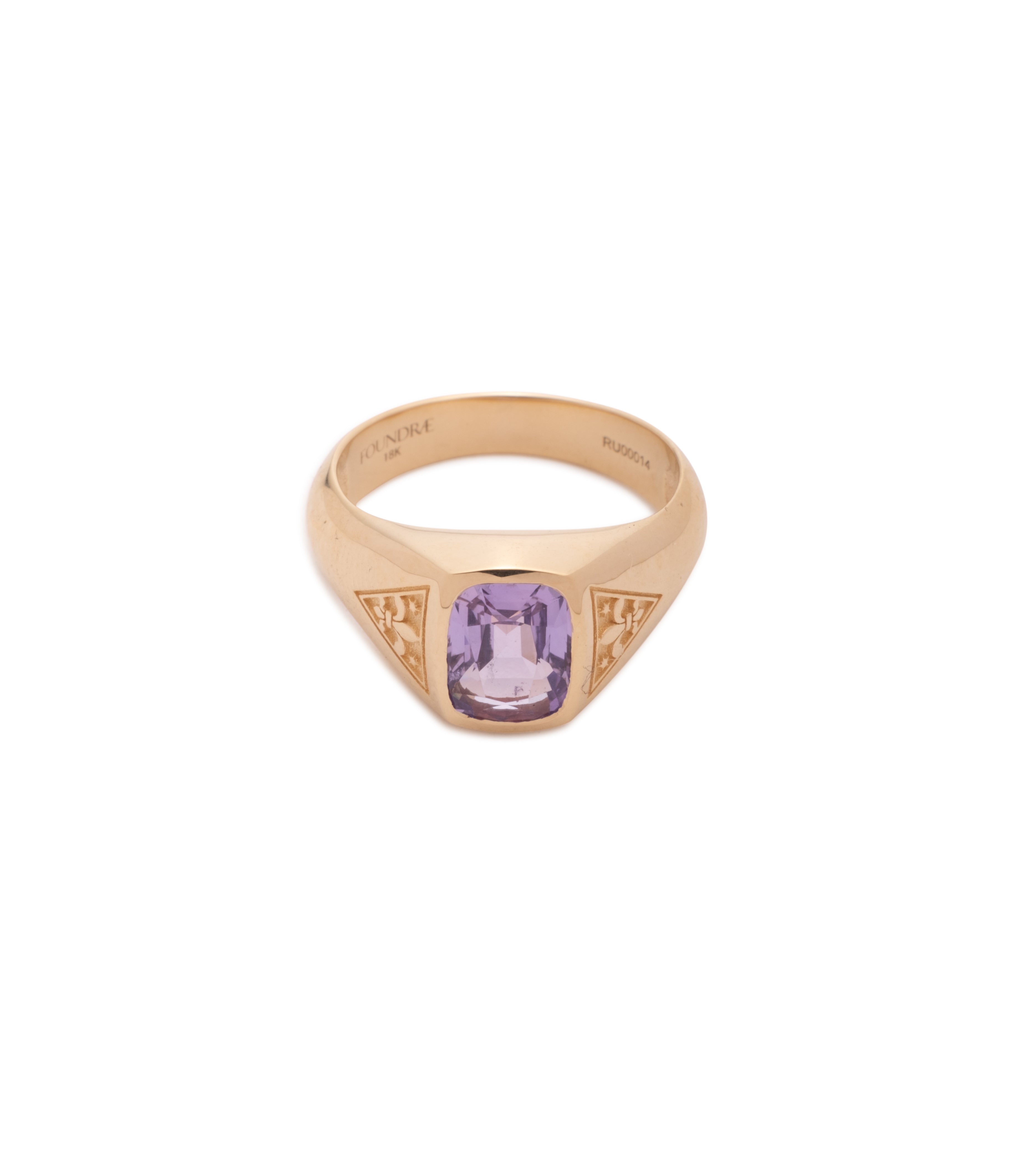 1.70 Carat Natural Purple Sapphire Ring with Unique Internal Compass Design - Handcrafted Gemstone Jewelry for Women, Perfect for Anniversary Gifts & Special Occasions