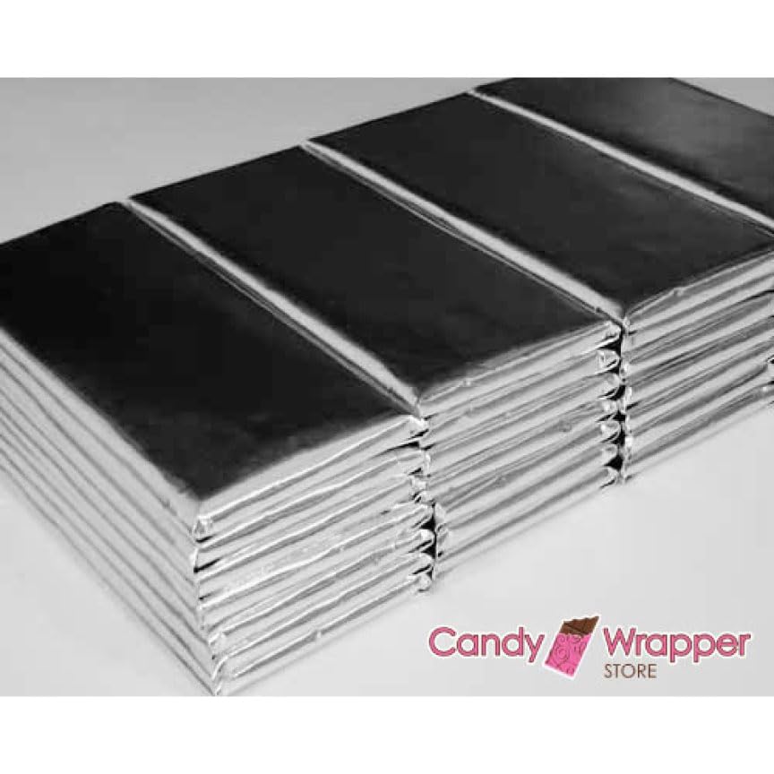 Light Blue Shiny Candy Bar Wrapper Foil Sheets for Chocolate Bars - 40 Pack | Perfect for DIY Candy Wrapping, Party Favors & Gift Packaging