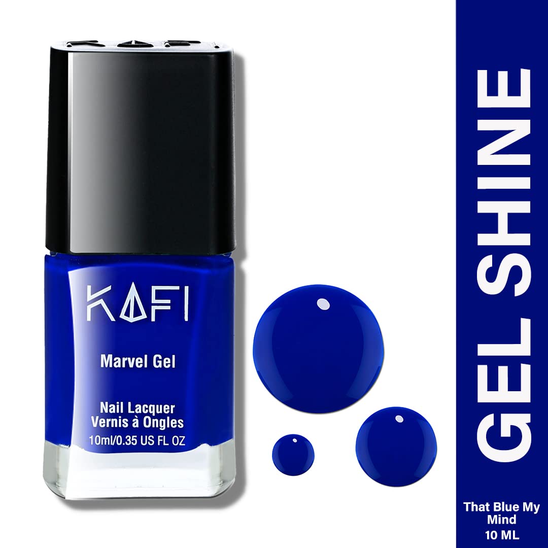 KAFI Cosmetics Nail Polish Set - 4 Trendy Cool Colors, 10ml Each (40ml Total) - Perfect for Manicures, Pedicures & Nail Art Designs